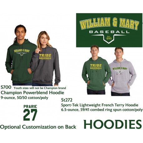 WM Baseball Hoodies
