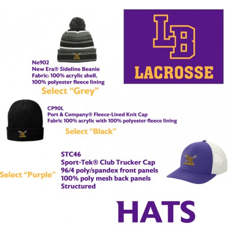 LB Lacrosse Hats