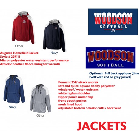 Woodson Softball Jackets