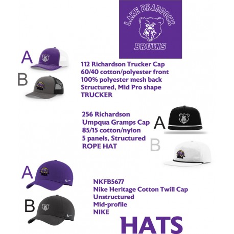 LB SGA COLOR Hats