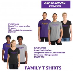 Lake Braddock Tennis Family T shirts