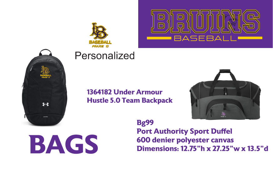 Lake Braddock Baseball Bags