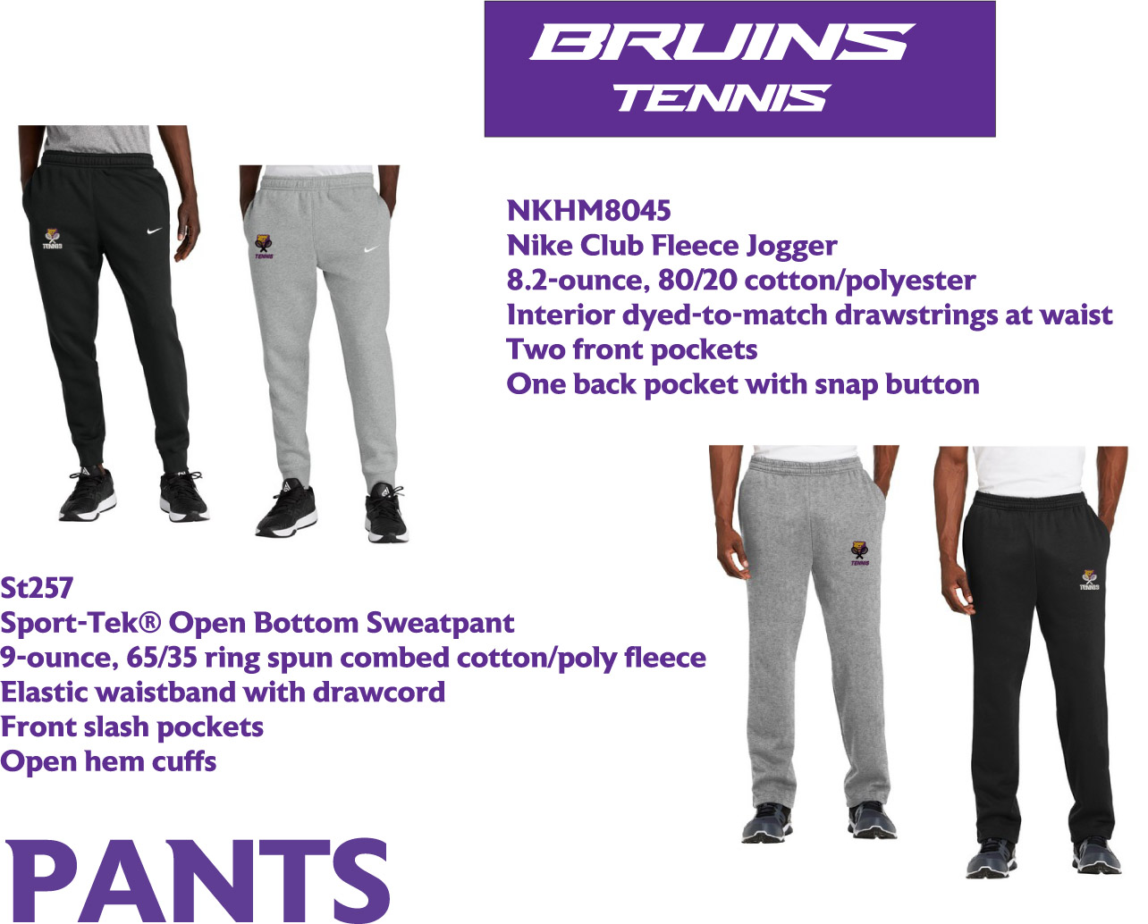 Lake Braddock Tennis Pants