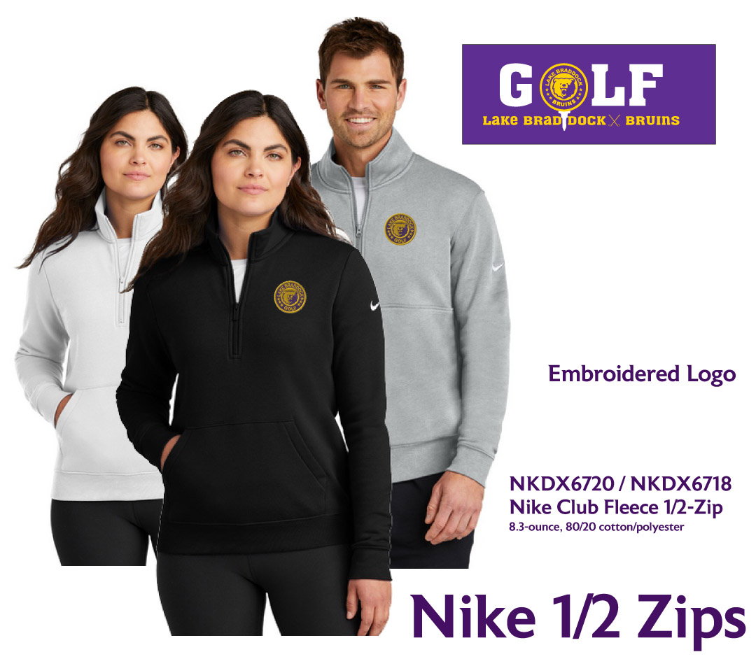 LB golf Nike 1/2 zips