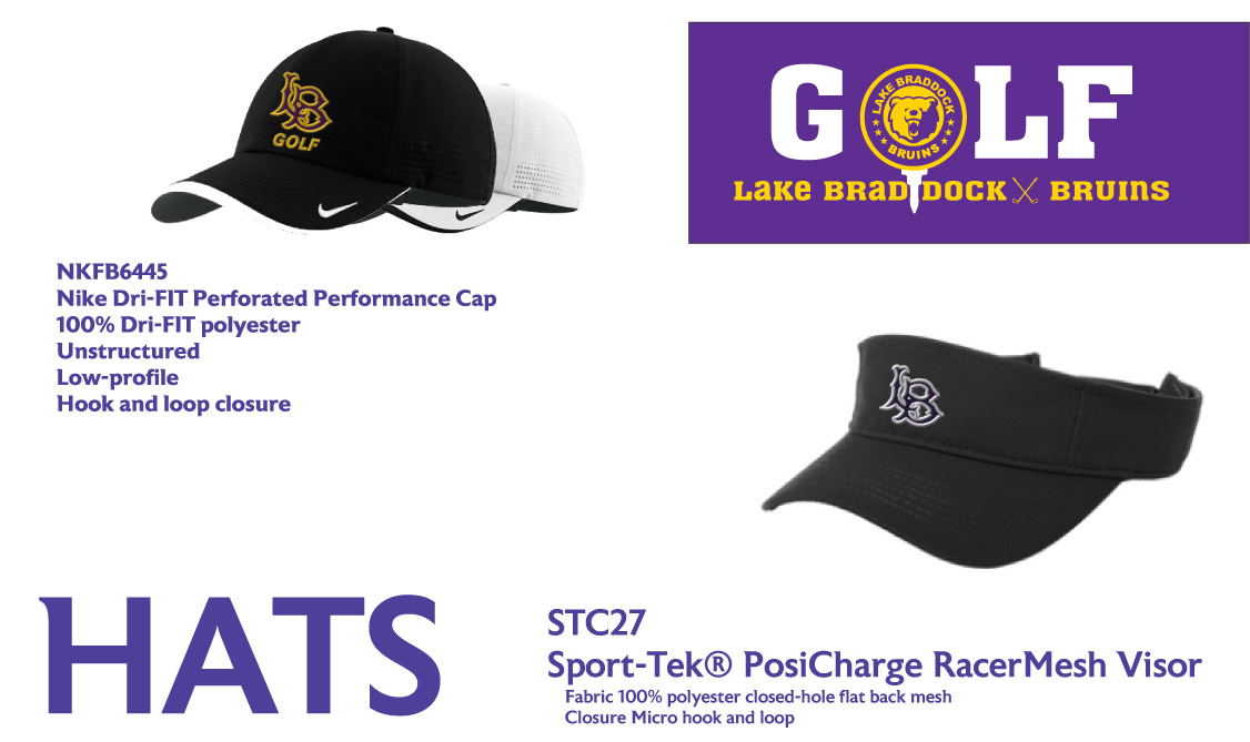 LB golf hats