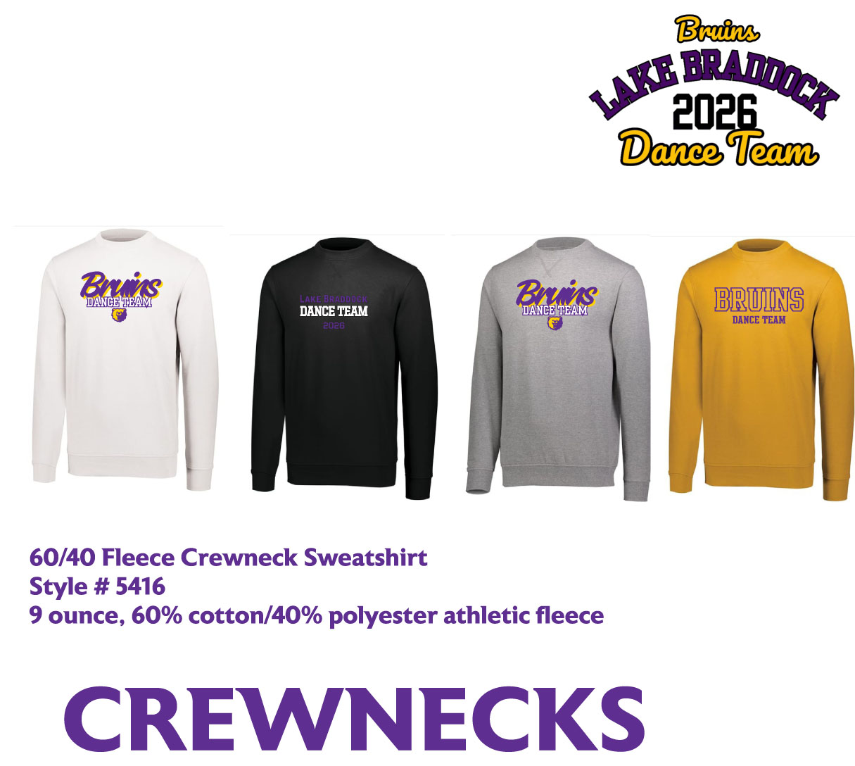LB Dance Crewnecks