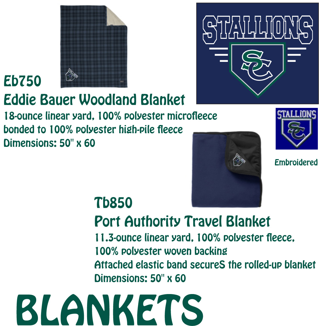 SC Baseball Blankets