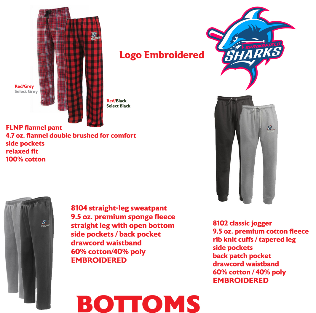 Shark baseball Bottoms