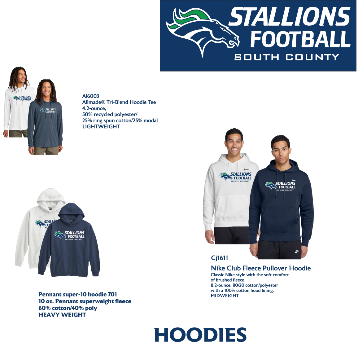 SoCo Football Hoodies