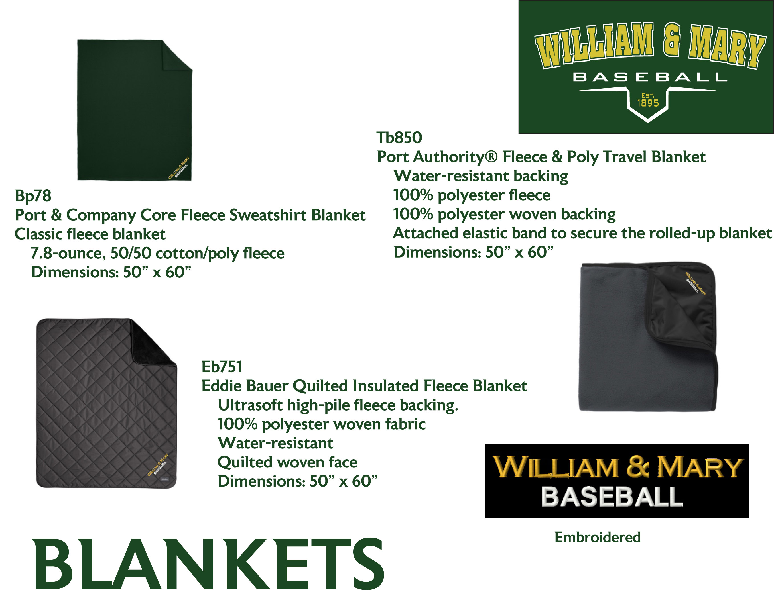 WM Baseball Blankets