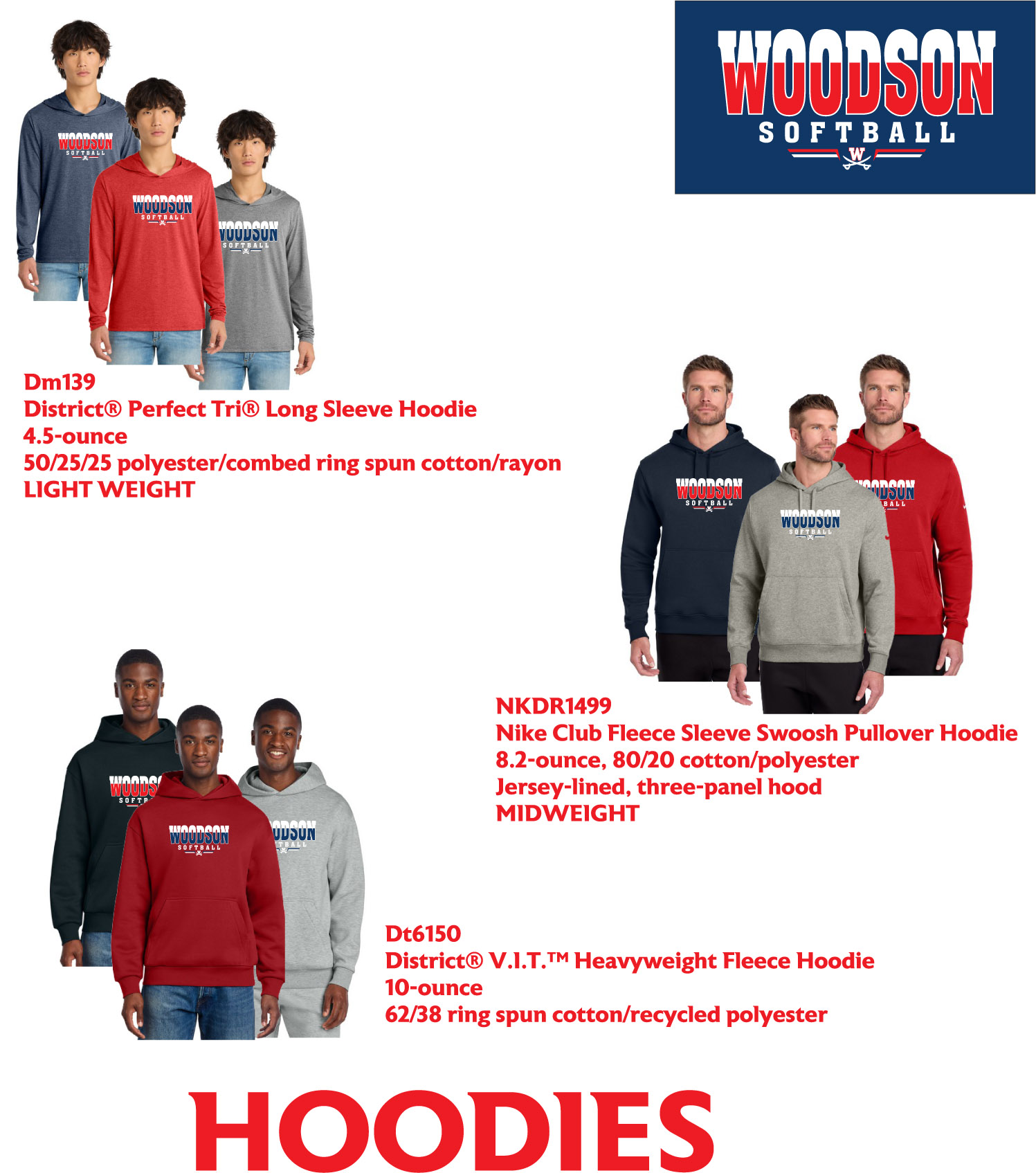 Woodson Softball Hoodies